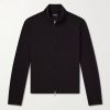 Honeycomb-Knit Cotton, Wool and Silk-Blend Zip-Up Sweater Honeycomb-Knit Cotton, Wool and Silk-Blend Zip-Up Sweater