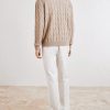 Cable-Knit Linen, Cashmere and Silk-Blend Sweater - BK Cable-Knit Linen, Cashmere and Silk-Blend Sweater - BK