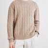 Cable-Knit Linen, Cashmere and Silk-Blend Sweater - FR Cable-Knit Linen, Cashmere and Silk-Blend Sweater - FR