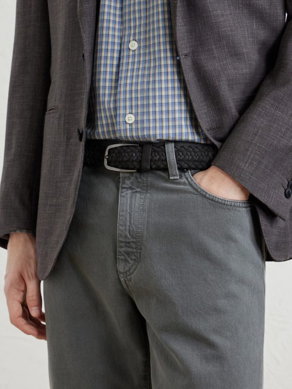 3.2cm Woven Nubuck Belt - OU 3.2cm Woven Nubuck Belt - OU