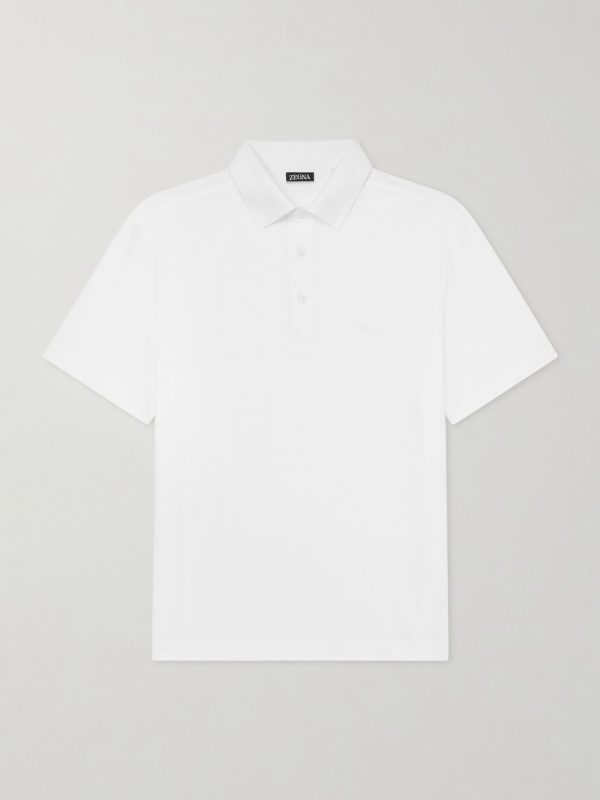 Knitted Cotton-Piqué Polo Shirt