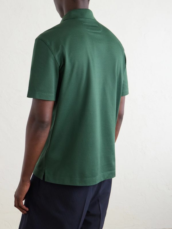 Cotton-Piqué Polo Shirt - BK