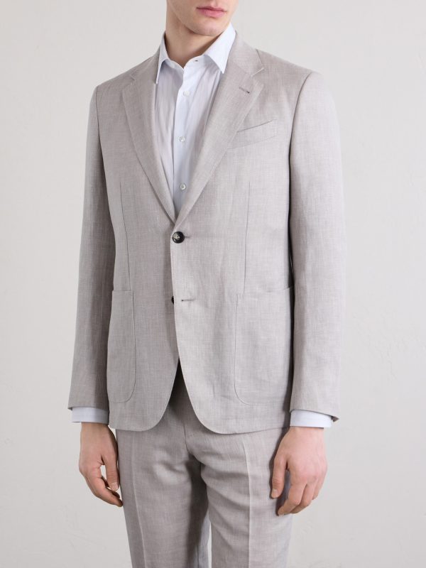 Wool, Linen and Silk-Blend Suit Jacket - FR Wool, Linen and Silk-Blend Suit Jacket - FR