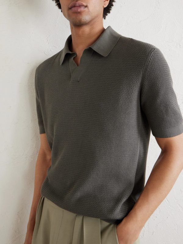 Slim-Fit Cotton-Piqué Polo Shirt - CU
