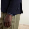 Wool and Cotton-Blend Piqué Blazer - E2 Wool and Cotton-Blend Piqué Blazer - E2