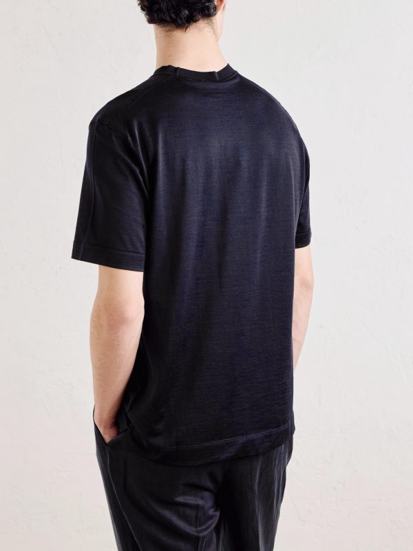 Cotton and Silk-Blend Jersey T-Shirt - BK Cotton and Silk-Blend Jersey T-Shirt - BK
