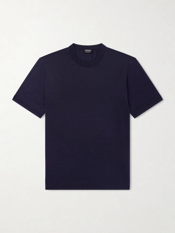 Cotton and Silk-Blend Jersey T-Shirt Cotton and Silk-Blend Jersey T-Shirt
