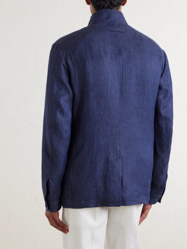 Il Conte Oasi Linen Jacket - BK Il Conte Oasi Linen Jacket - BK