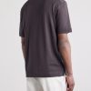 Cotton and Silk-Blend T-Shirt - BK Cotton and Silk-Blend T-Shirt - BK