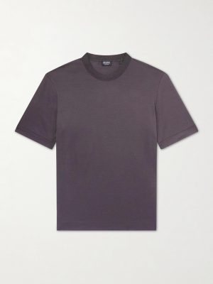 Cotton and Silk-Blend T-Shirt Cotton and Silk-Blend T-Shirt