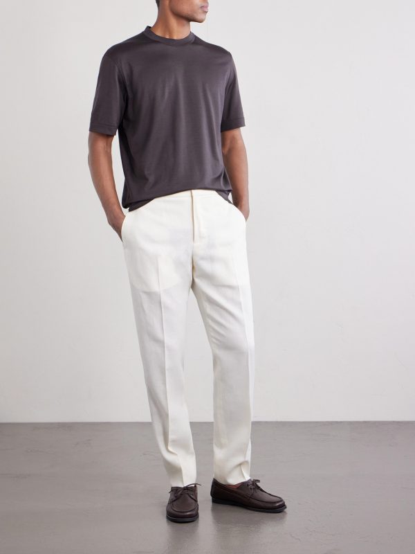 Cotton and Silk-Blend T-Shirt - OU Cotton and Silk-Blend T-Shirt - OU