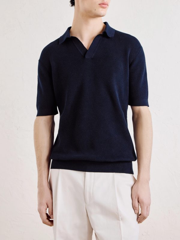 Slim-Fit Cotton-Piqué Polo Shirt - FR Slim-Fit Cotton-Piqué Polo Shirt - FR