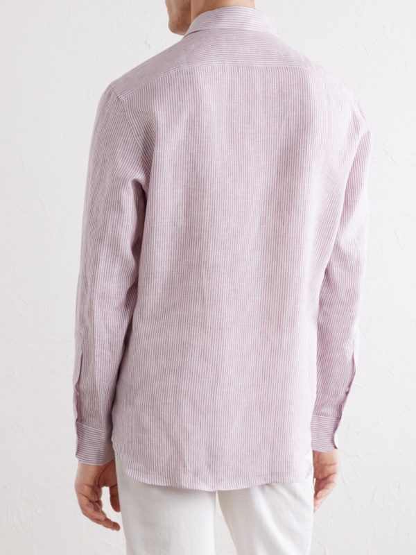 Striped Linen Shirt - BK Striped Linen Shirt - BK