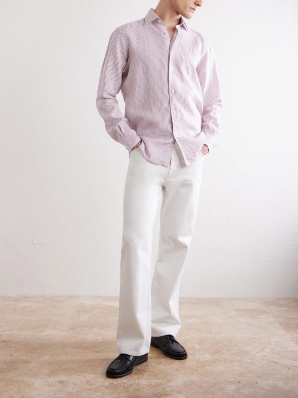 Striped Linen Shirt - OU Striped Linen Shirt - OU
