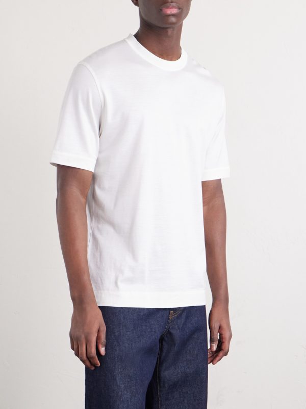 Cotton and Silk-Blend Jersey T-Shirt - FR Cotton and Silk-Blend Jersey T-Shirt - FR