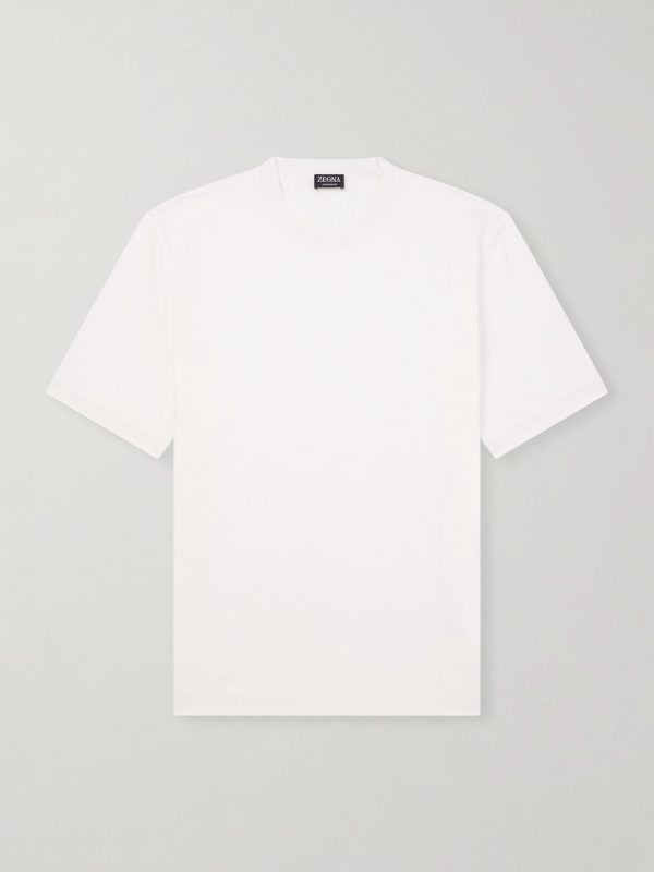 Cotton and Silk-Blend Jersey T-Shirt Cotton and Silk-Blend Jersey T-Shirt