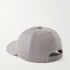 Embroidered Cotton-Twill Cap - BK
