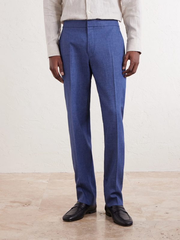 Tapered Pleated Linen Trousers - FR Tapered Pleated Linen Trousers - FR