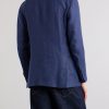 Double-Breasted Linen, Wool and Silk-Blend Blazer - BK