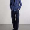Double-Breasted Linen, Wool and Silk-Blend Blazer - OU