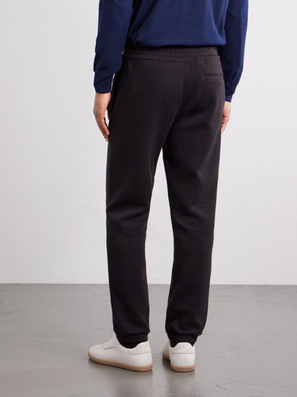 Straight-Leg Honeycomb-Knit Cotton, Wool and Silk-Blend Sweatpants - BK Straight-Leg Honeycomb-Knit Cotton, Wool and Silk-Blend Sweatpants - BK
