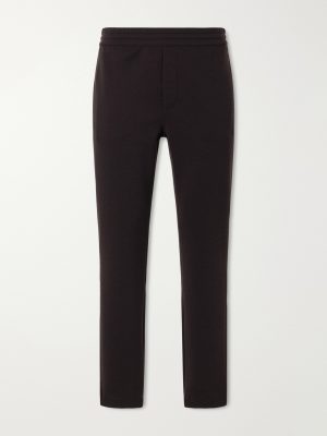 Straight-Leg Honeycomb-Knit Cotton, Wool and Silk-Blend Sweatpants