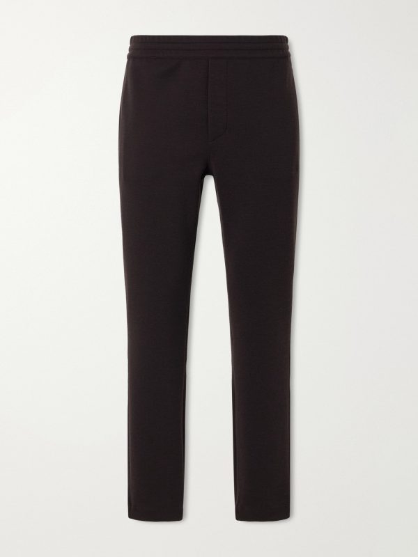 Straight-Leg Honeycomb-Knit Cotton, Wool and Silk-Blend Sweatpants Straight-Leg Honeycomb-Knit Cotton, Wool and Silk-Blend Sweatpants