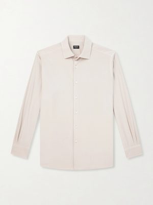Garment-Dyed Mulberry Silk Shirt