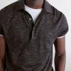 Silk, Cashmere and Linen-Blend Polo Shirt - CU Silk, Cashmere and Linen-Blend Polo Shirt - CU