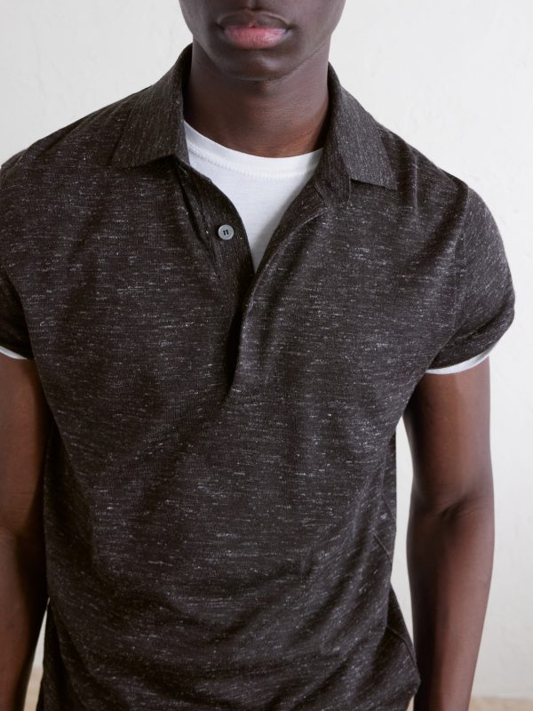 Silk, Cashmere and Linen-Blend Polo Shirt - CU Silk, Cashmere and Linen-Blend Polo Shirt - CU