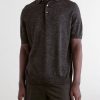 Silk, Cashmere and Linen-Blend Polo Shirt - FR Silk, Cashmere and Linen-Blend Polo Shirt - FR