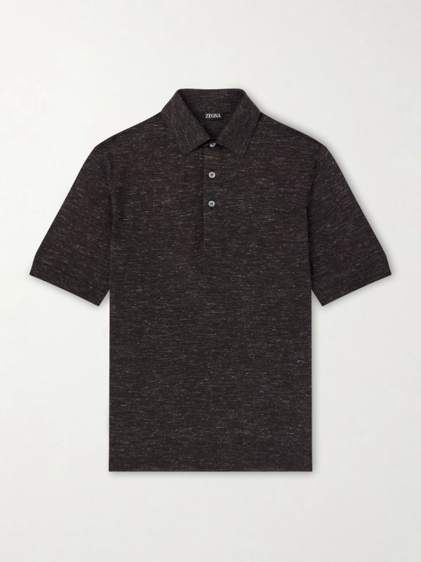 Silk, Cashmere and Linen-Blend Polo Shirt Silk, Cashmere and Linen-Blend Polo Shirt