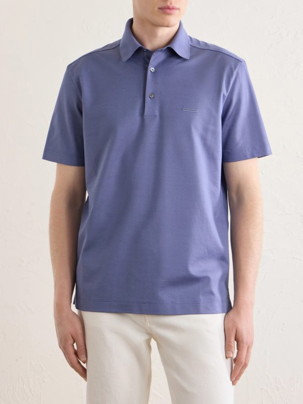 Knitted Cotton-Piqué Polo Shirt - FR Knitted Cotton-Piqué Polo Shirt - FR