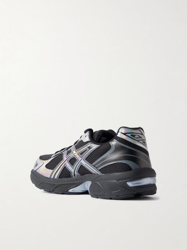 GEL-1130 Holographic Rubber-Trimmed Mesh Sneakers - BK GEL-1130 Holographic Rubber-Trimmed Mesh Sneakers - BK