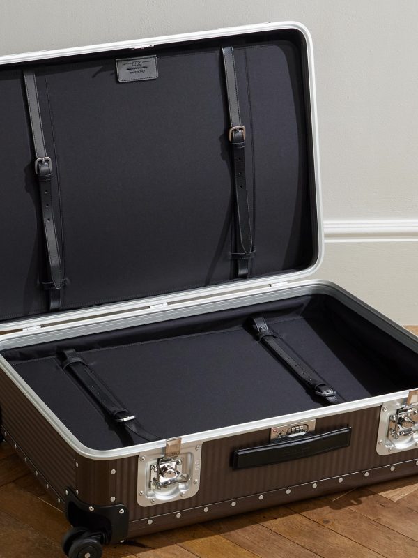 Bank Spinner 76cm Leather-Trimmed Polycarbonate and Aluminium Suitcase - E1