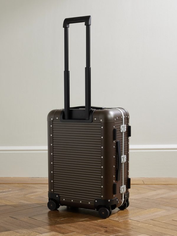 Bank Spinner 55cm Rubber-Trimmed Aluminum Suitcase - BK Bank Spinner 55cm Rubber-Trimmed Aluminum Suitcase - BK