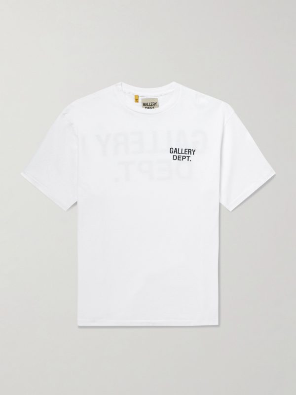Dusty Glittered Logo-Print Cotton-Jersey T-Shirt