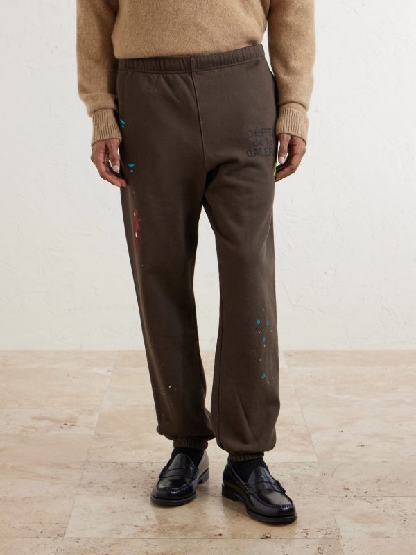 Logo-Print Paint-Splattered Cotton-Jersey Sweatpants - FR Logo-Print Paint-Splattered Cotton-Jersey Sweatpants - FR