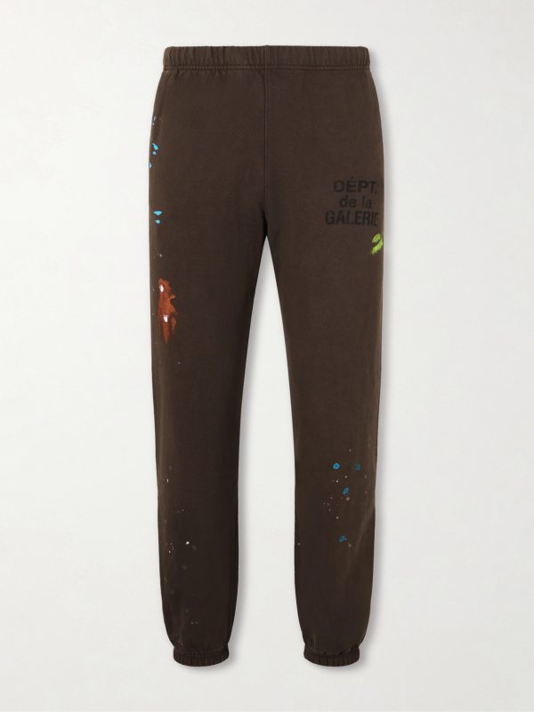 Logo-Print Paint-Splattered Cotton-Jersey Sweatpants Logo-Print Paint-Splattered Cotton-Jersey Sweatpants