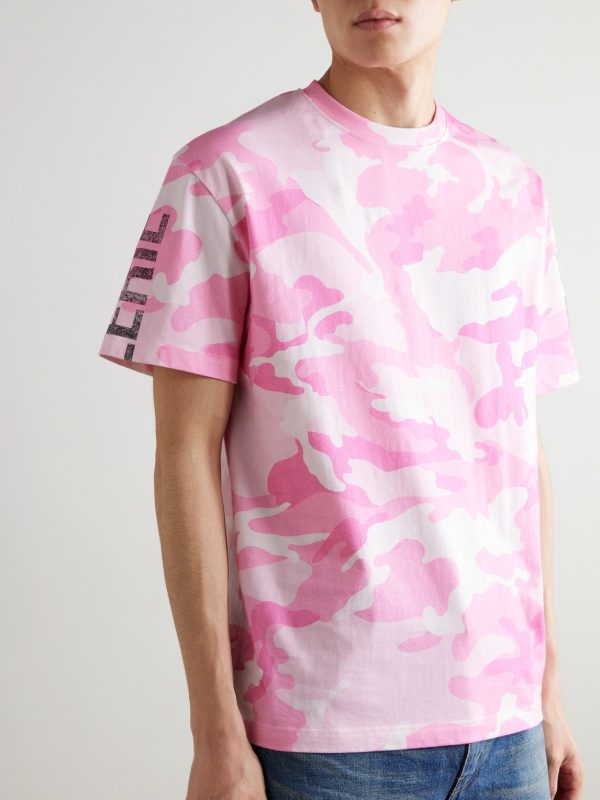 Camouflage and Logo-Print Cotton-Jersey T-Shirt - FR Camouflage and Logo-Print Cotton-Jersey T-Shirt - FR