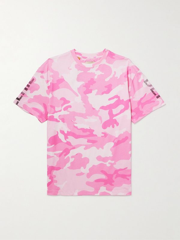 Camouflage and Logo-Print Cotton-Jersey T-Shirt Camouflage and Logo-Print Cotton-Jersey T-Shirt