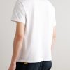 French Lux Flocked Cotton-Jersey T-Shirt - BK French Lux Flocked Cotton-Jersey T-Shirt - BK