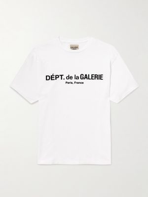French Lux Flocked Cotton-Jersey T-Shirt