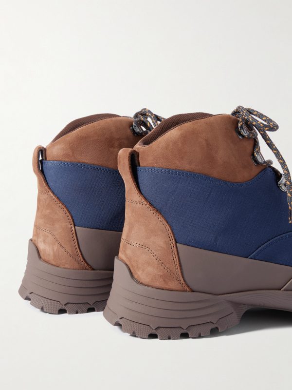 Rubber and Suede-Trimmed Ripstop Lace-Up Boots - CU Rubber and Suede-Trimmed Ripstop Lace-Up Boots - CU