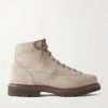 Polacco Velvet-Trimmed Suede Hiking Boots Polacco Velvet-Trimmed Suede Hiking Boots