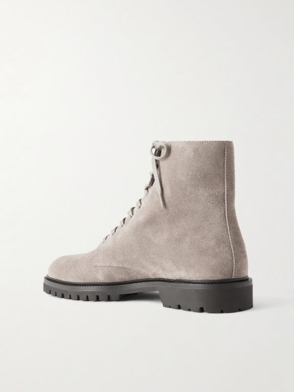 Pedula Waxed-Suede Lace-Up Boots - BK Pedula Waxed-Suede Lace-Up Boots - BK