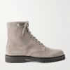 Pedula Waxed-Suede Lace-Up Boots Pedula Waxed-Suede Lace-Up Boots