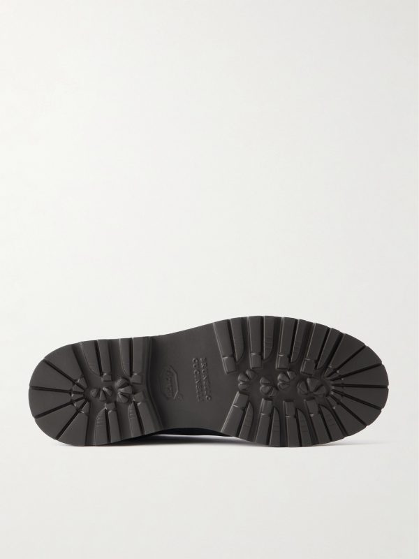 Flannel-Trimmed Nubuck Boots - E1 Flannel-Trimmed Nubuck Boots - E1