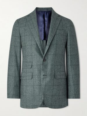 Virgil Checked Wool, Cotton and Cashmere-Blend Blazer Virgil Checked Wool, Cotton and Cashmere-Blend Blazer