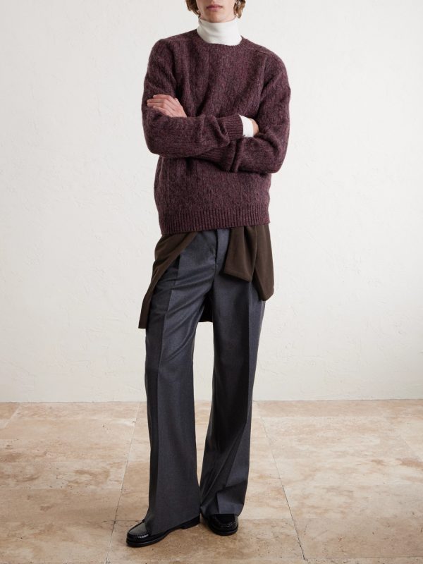 Cable-Knit Wool Sweater - OU Cable-Knit Wool Sweater - OU